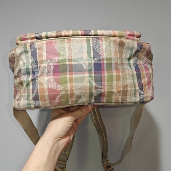 Y2K Coach Poppy Backpack Coach Signature Poppy Madras Full Size Vintage main image 4
